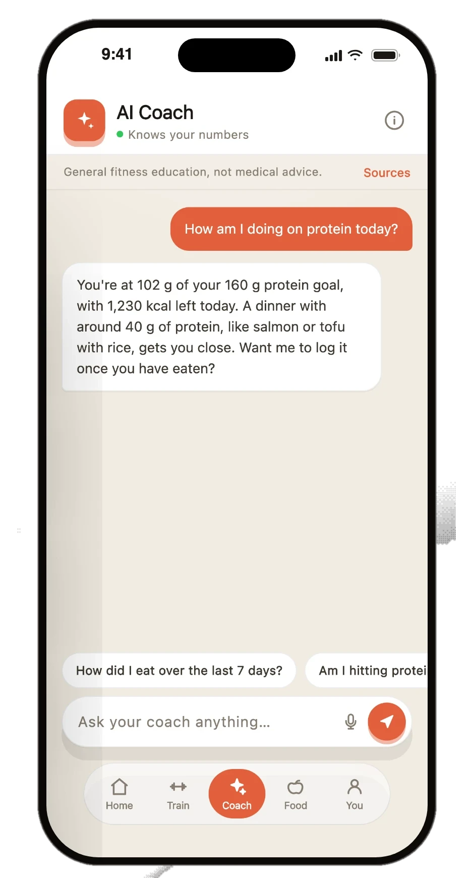 AI Coach screen